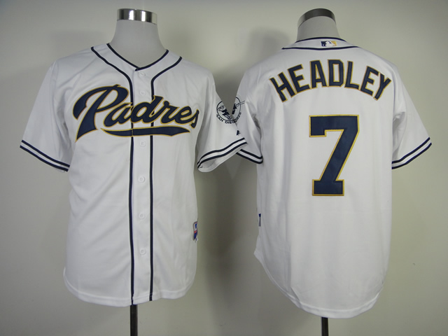 Men San Diego Padres #7 Headley White MLB Jerseys->san diego padres->MLB Jersey